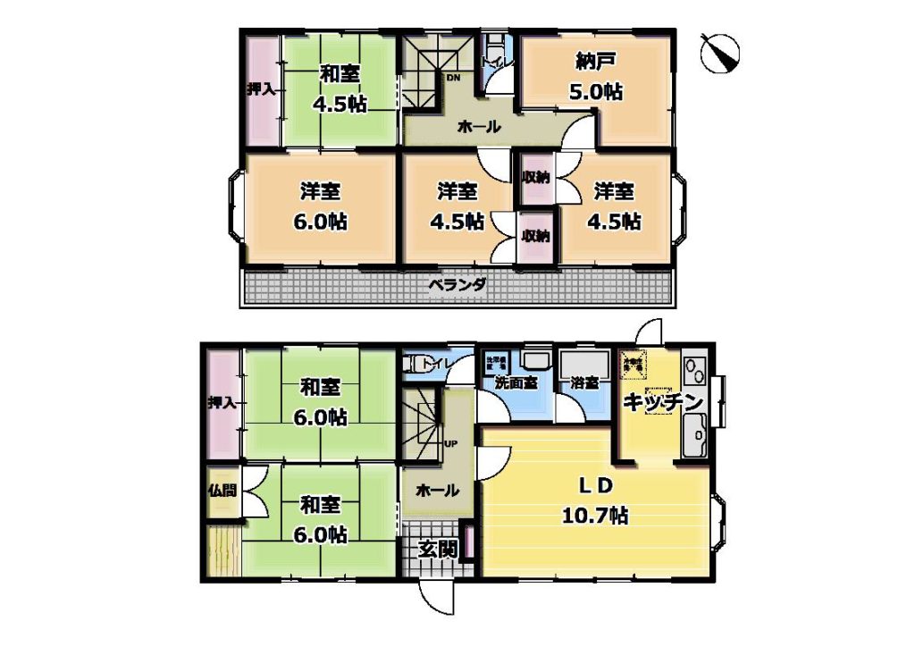 神有町6間取方位有
